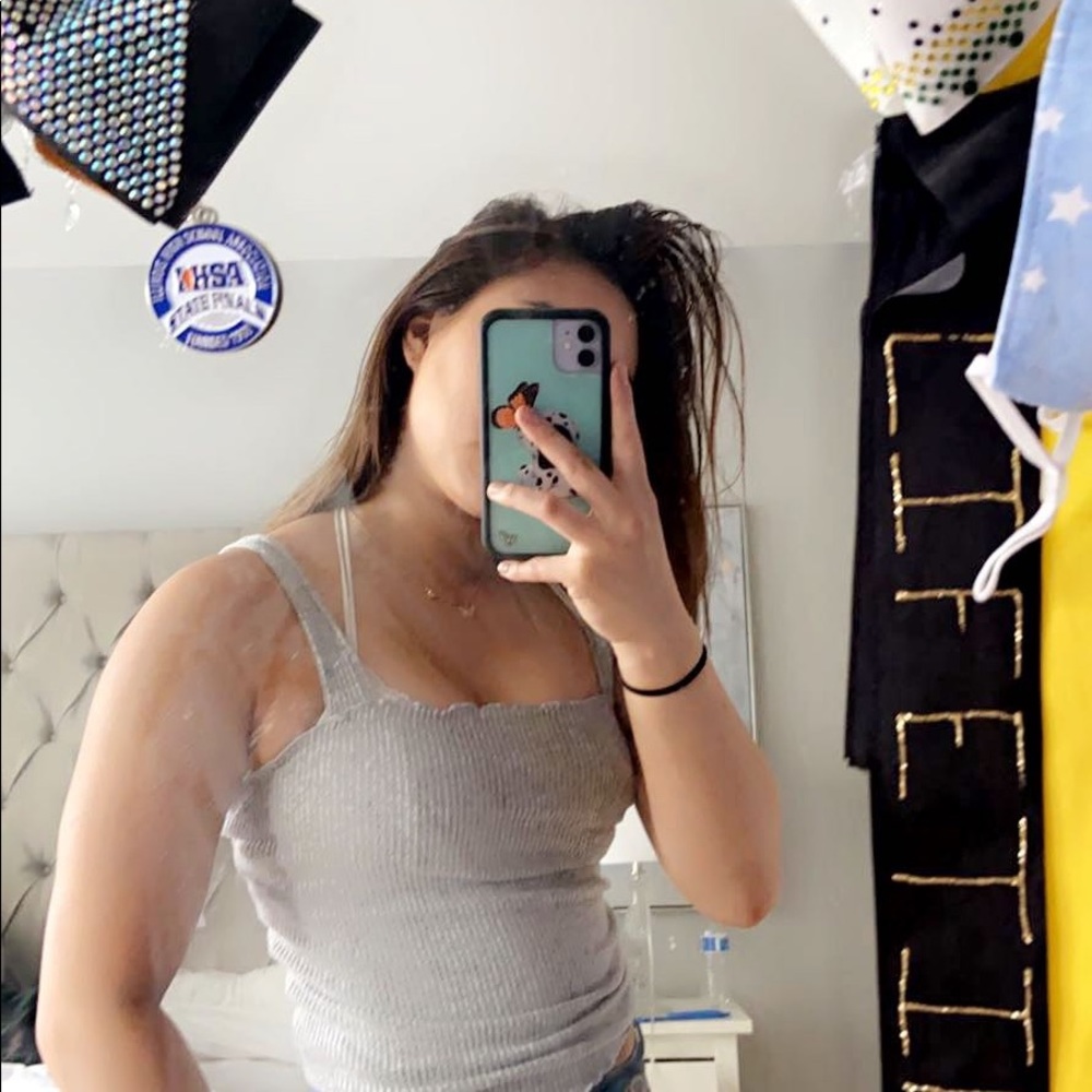 Gray American Eagle Top